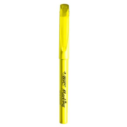 BIC - Marcador Resaltador BIC Making Punta Cincel Color Amarillo Fluorescente C/12 Pzas