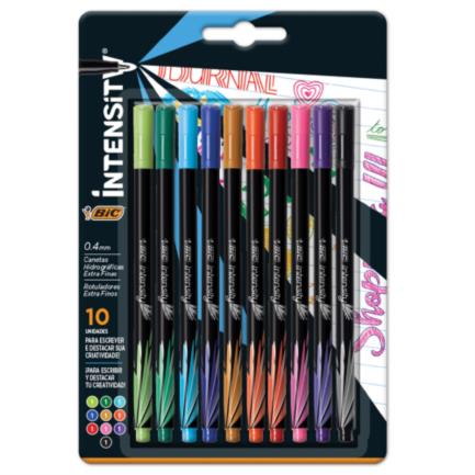 BIC - Rotulador BIC Intensity Extra Fino Colores Surtidos C/10 Pzas