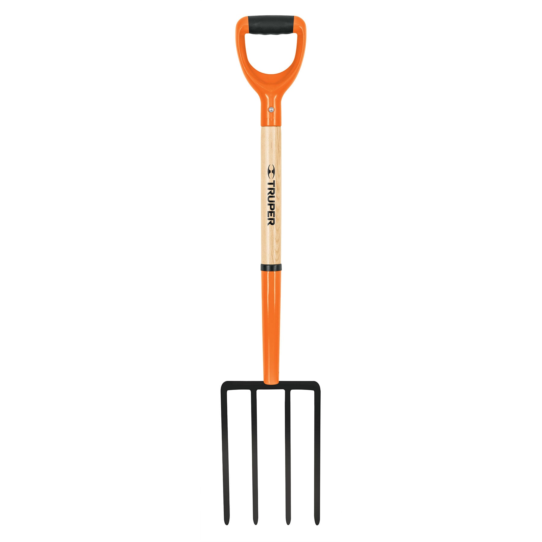 Bieldo para jardin, 4 dientes cuadrados, mgo 29', pu–o 'Y'