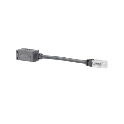 PANDUIT - Adaptador Para Desconexión Accidental Segura, Jack a Plug Categoría 6A, UTP, CM, 20.3 cm (7.99 pulgadas) de Longitud, Color Negro