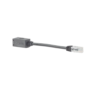 PANDUIT - Adaptador Para Desconexión Accidental Segura, Jack a Plug Categoría 6A, UTP, CM, 20.3 cm (7.99 pulgadas) de Longitud, Color Negro