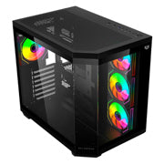 BALAM RUSH - Gabinete Gamer Balam Rush Media Torre Tank Master 9600 TB USB C 3.1/USB 3.0/USB 2.0/Audio Fan ARGB Negro