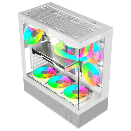 BALAM RUSH - Gabinete Gamer Balam Rush Media Torre Tank Super 9200 TB Max MB ATX USB C 3.1/xUSB 3.0/USB 2.0 ARGB Blanco