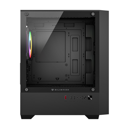 BALAM RUSH - Gabinete Gamer Balam Rush Compact Mini Torre Nitrox Edge Pro Crystal 4900C Negro