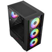 BALAM RUSH - Gabinete Gamer Balam Rush Compact Mini Torre Nitrox Edge Pro Crystal 4900C Negro