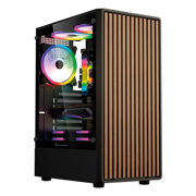 BALAM RUSH - Gabinete Gamer Balam Rush Compact Media Torre Dragonfly Wood GM580 / Negro
