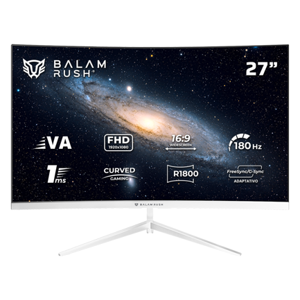 BALAM RUSH - Monitor Gamer Balam Rush Curvo 27 VA / Andromeda MAG27Y Balam Rush Legend Blanco
