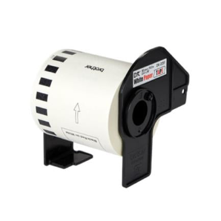 BROTHER - Cinta Etiquetadora Brother DK2251 Papel Negro y Rojo sobre Blanco Longitud Continua 62mmx15.2m QL-800/810W/820NWB