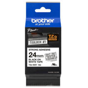 BROTHER - Cinta Brother TZES251G Laminada Súper Adhesiva Texto Negro Fondo Blanco 24mmx8m