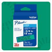 BROTHER - Cinta Laminada Brother Estandar Texto negro sobre cinta verde de 18mm x 8m