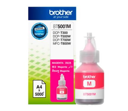 BROTHER - Tinta Brother BT5001M Rendimiento Ultra 5000 Páginas Color Magenta