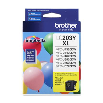 BROTHER - Tinta Brother LC203Y Rendimiento 550 Páginas MFCJ4420DW/MFCJ4620DW Color Amarillo