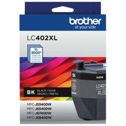 BROTHER - Tinta Brother LC402XL Súper Alto Rendimiento Hasta 3000 Páginas Color Negro
