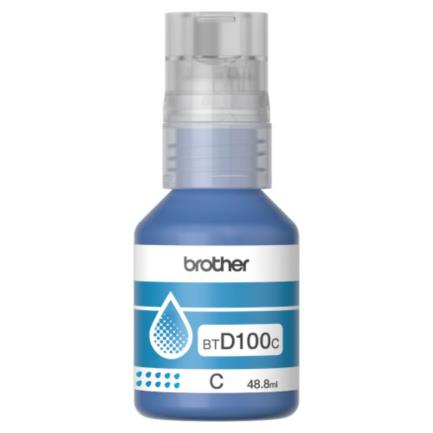 BROTHER - Botella de tinta BROTHER de color cian de ultra alto rendimiento BTD100C de la serie InkBenefit Tank Imprime hasta 5000