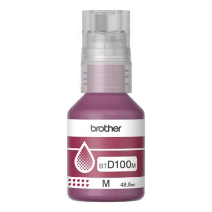 BROTHER - Botella de tinta BROTHER de color magenta de ultra alto rendimiento BTD100M de la serie InkBenefit Tank Imprime hasta 50