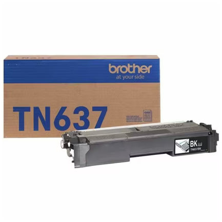 BROTHER - Cartucho de Tóner Brother Valor TN637BK de máximo rendimiento (10000 páginas) negro