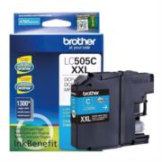 BROTHER - Tinta Brother LC505C Súper Alto Rendimiento Hasta 1300 Páginas Color Cian