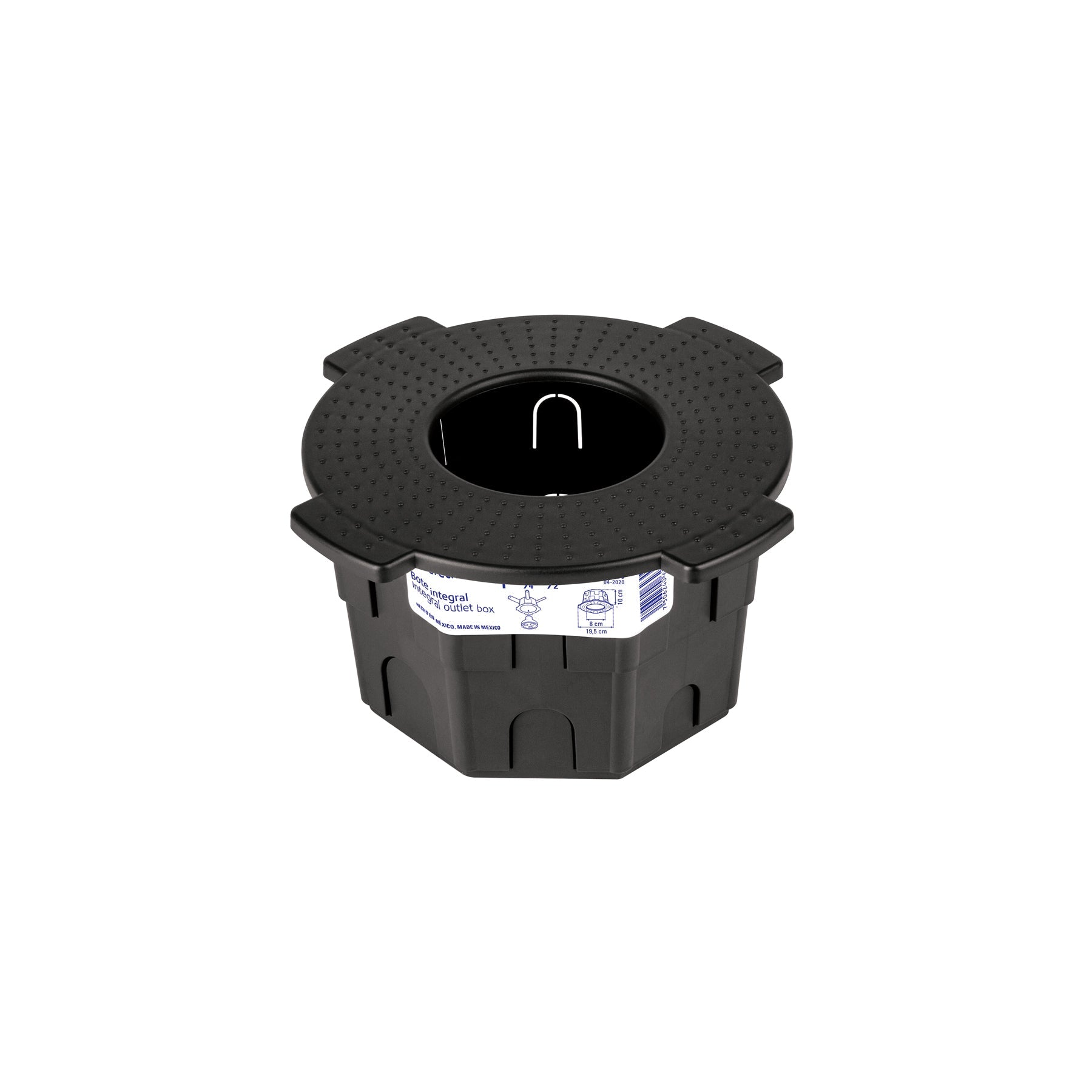 Bote integral de 10 cm, aro interno de 8 cm, Volteck