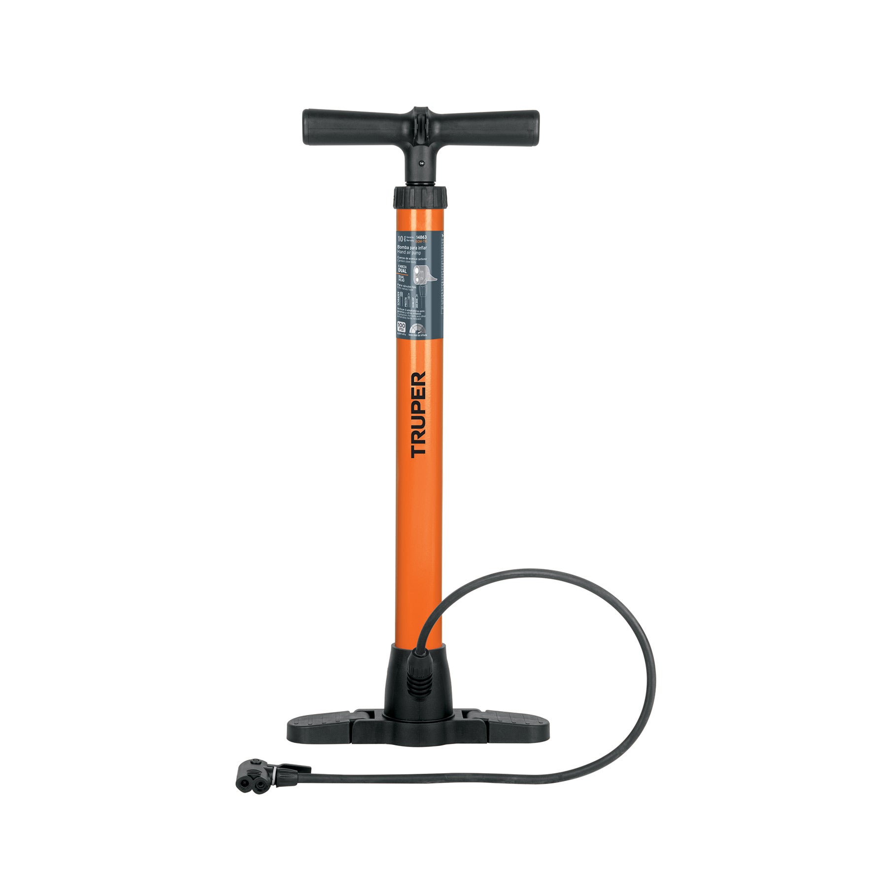 Bomba manual para inflar, 100 PSI, TRUPER