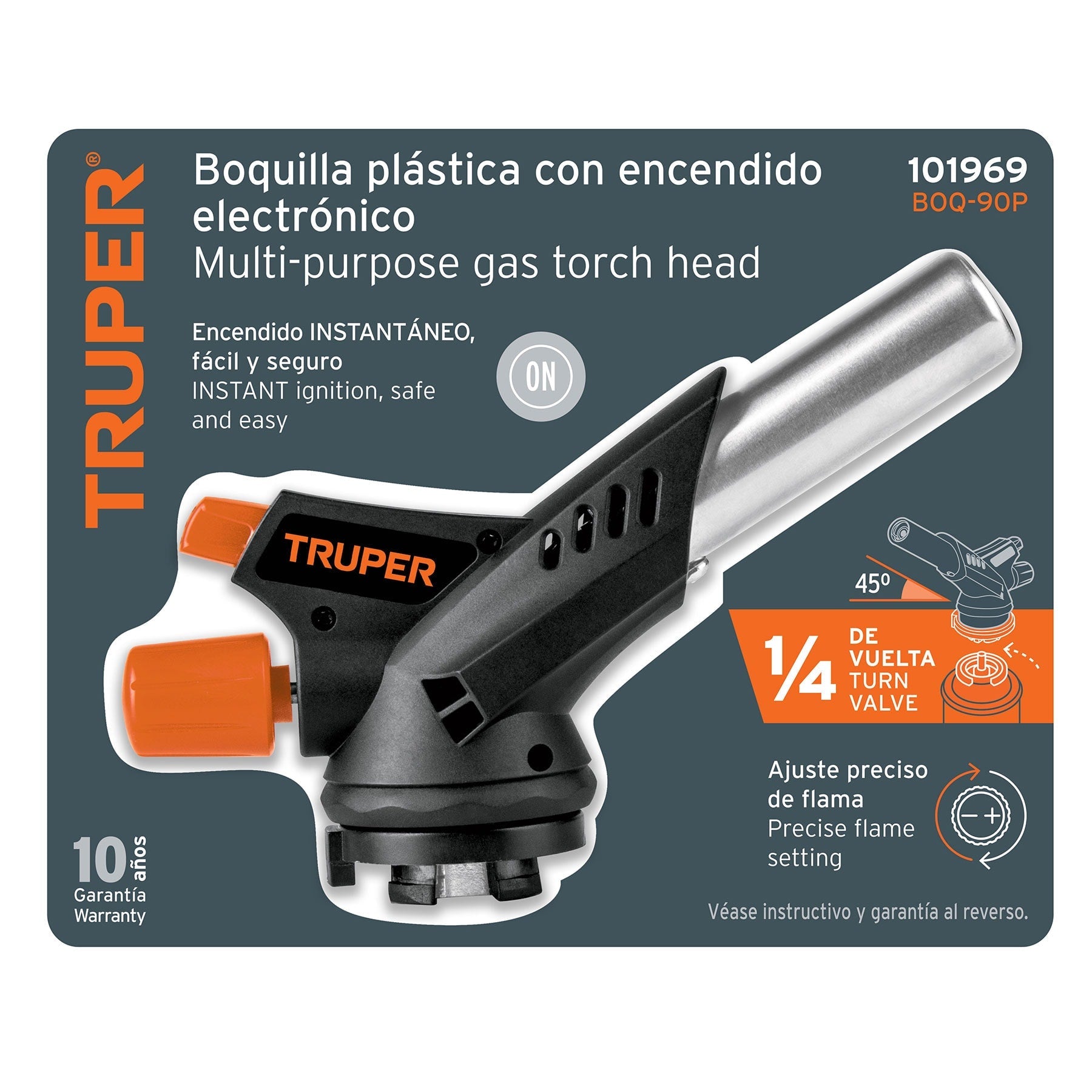 Boquilla plastica, enc.electronico, p/lataÊde gas 1/4Êvuelta