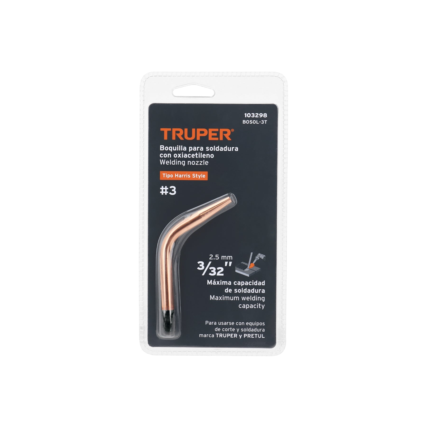 Boquilla #3 para soldar con acetileno, TRUPER