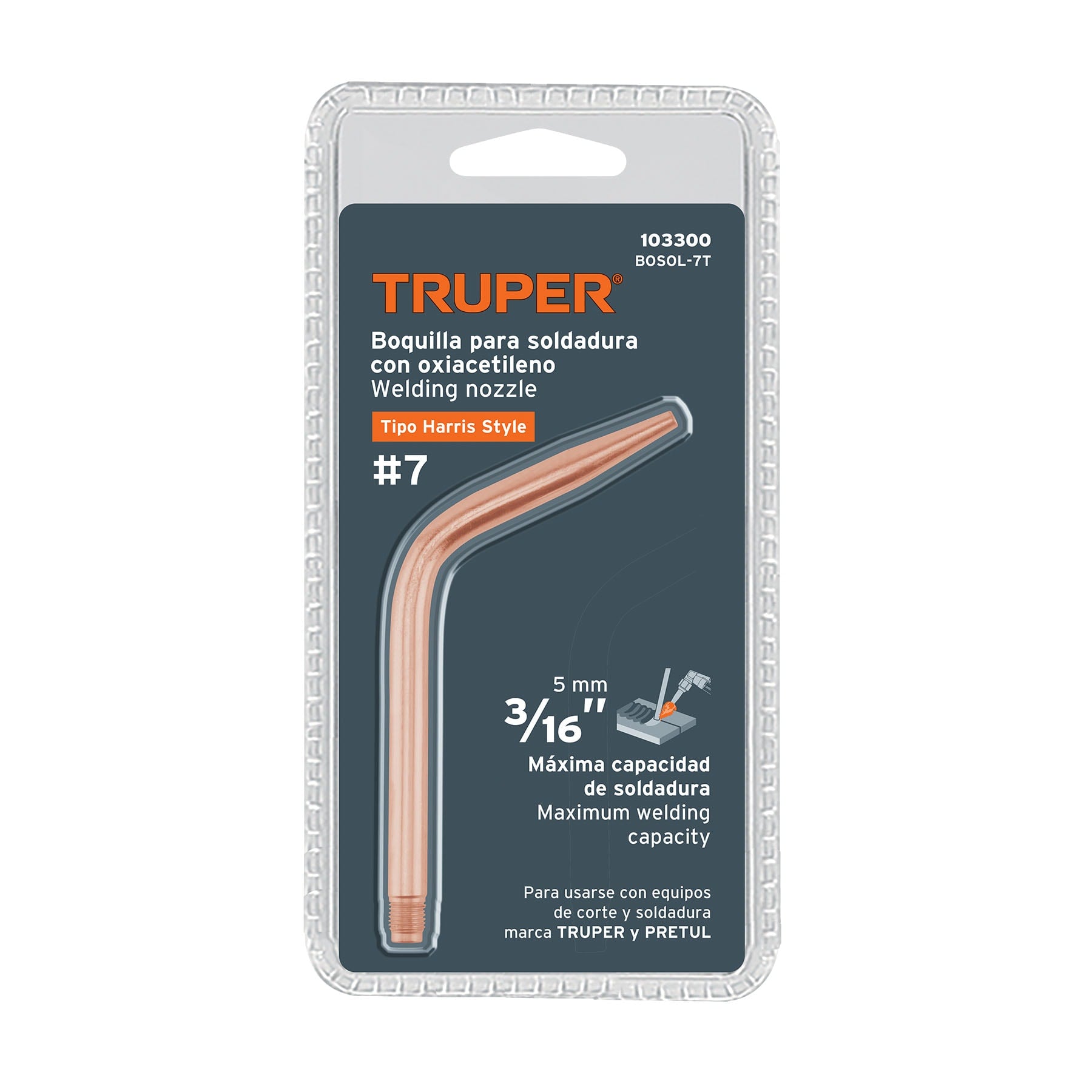 Boquilla #7 para soldar con acetileno, TRUPER