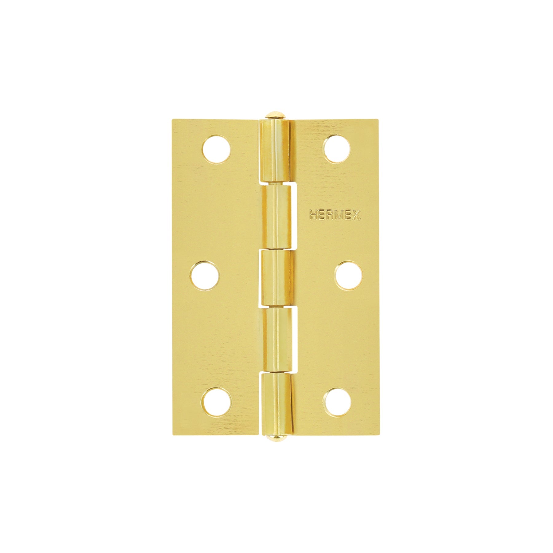 Bisagra rectangular 2-1/2' acero latonado, HERMEX