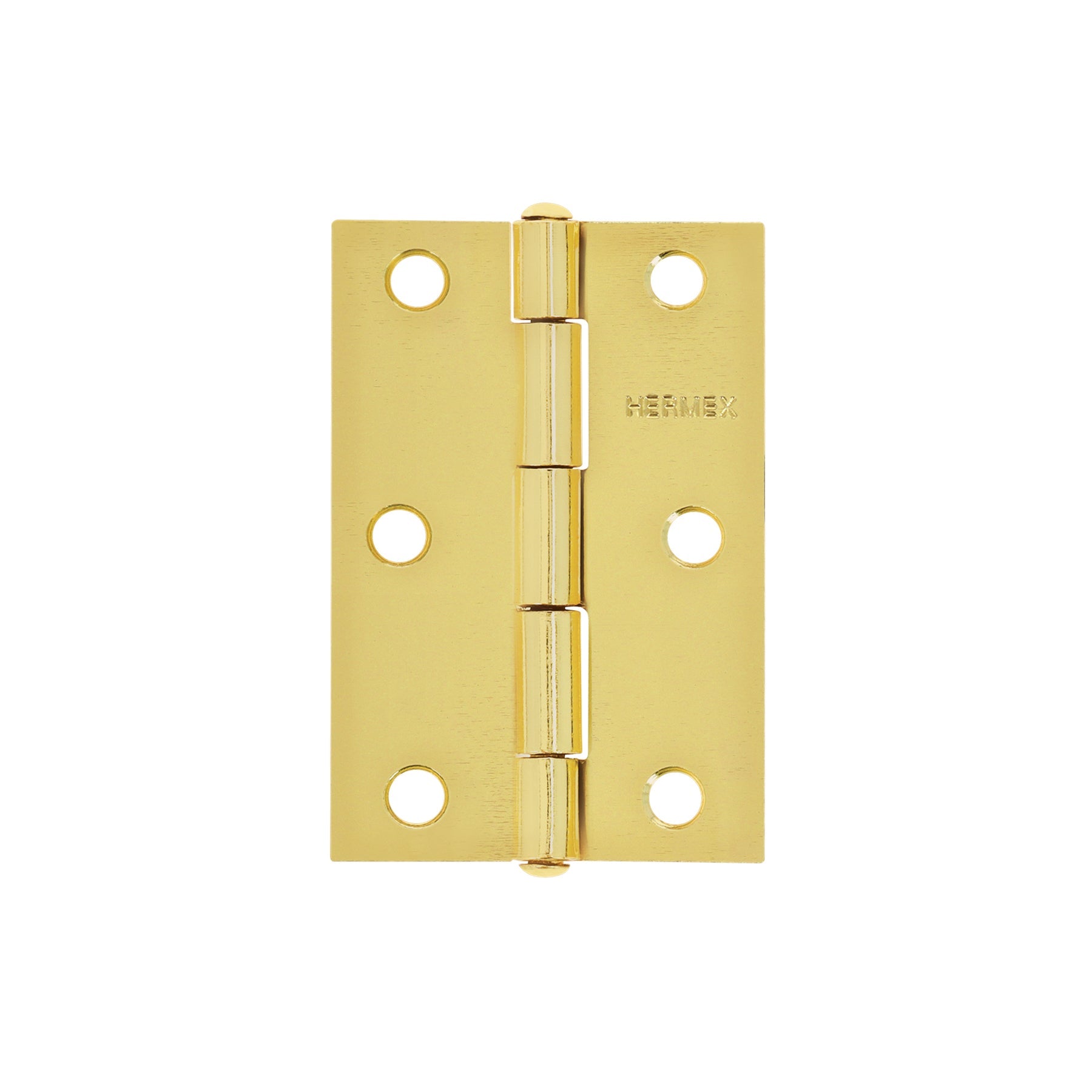 Bisagra rectangular 3' acero latonado, HERMEX
