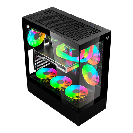 BALAM RUSH - Gabinete Gamer Acteck Media Torre Tank Super 9200TB Max MB ATX Legend Negro