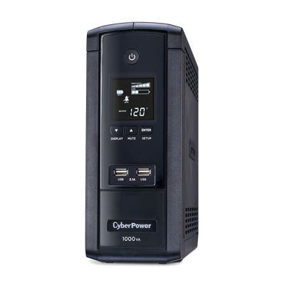 CYBERPOWER - UPS de 1000 VA/600 W, Topología Línea Interactiva, Entrada 120 Vca NEMA 5-15P, Tipo Torre, Con 10 Tomas NEMA 5-15R, 5 años de garantía