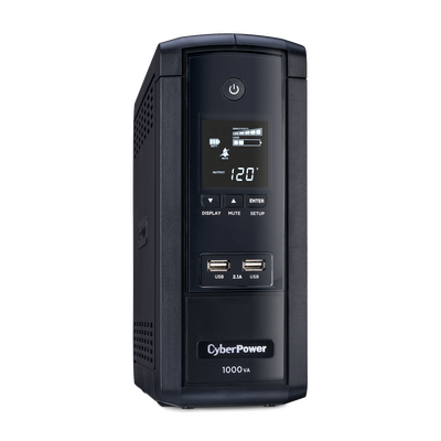 CYBERPOWER - UPS de 1000 VA/600 W, Topología Línea Interactiva, Entrada 120 Vca NEMA 5-15P, Tipo Torre, Con 10 Tomas NEMA 5-15R, 5 años de garantía