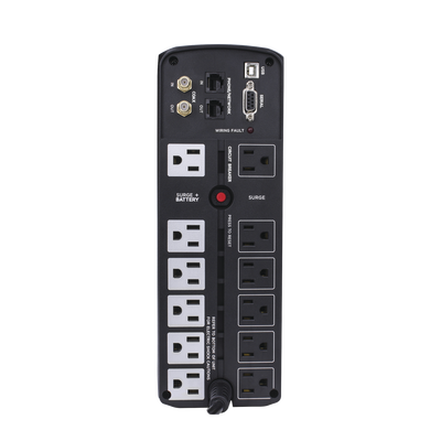 CYBERPOWER - UPS de 1500 VA/900 W, Topología Línea Interactiva, Entrada 120 Vca NEMA 5-15P, Tipo Torre, Con 12 Tomas NEMA 5-15R, 5 años de garantía