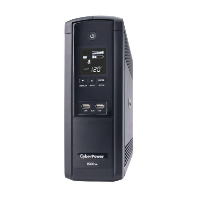 CYBERPOWER - UPS de 1500 VA/900 W, Topología Línea Interactiva, Entrada 120 Vca NEMA 5-15P, Tipo Torre, Con 12 Tomas NEMA 5-15R, 5 años de garantía