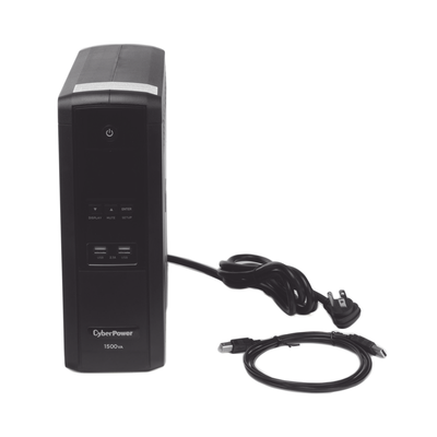 CYBERPOWER - UPS de 1500 VA/900 W, Topología Línea Interactiva, Entrada 120 Vca NEMA 5-15P, Tipo Torre, Con 12 Tomas NEMA 5-15R, 5 años de garantía