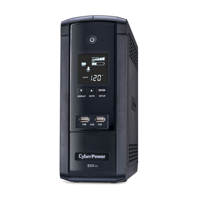 CYBERPOWER - UPS de 850 VA/510 W, Topología Línea Interactiva, Entrada 120 Vca NEMA 5-15P, Tipo Torre, Con 10 Tomas NEMA 5-15R, 5 años de garantía