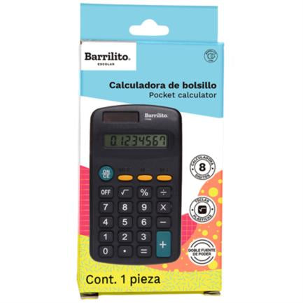 BARRILITO - Calculadora Barrilito Bolsillo 8 Digitos 1 Pza
