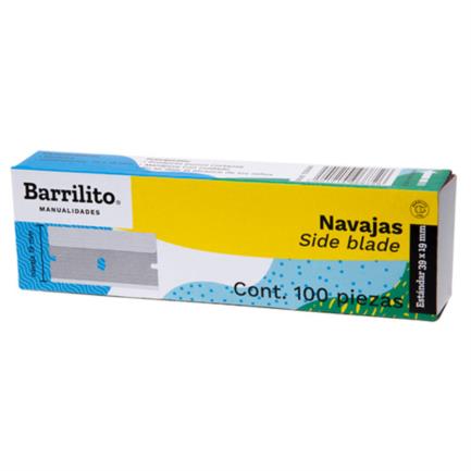 BARRILITO - Navajas Barrilito 39x19mm Caja C/100 Pzas