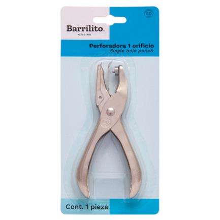 BARRILITO - Perforadora Barrilito 1 Orificio 1/8" Blister