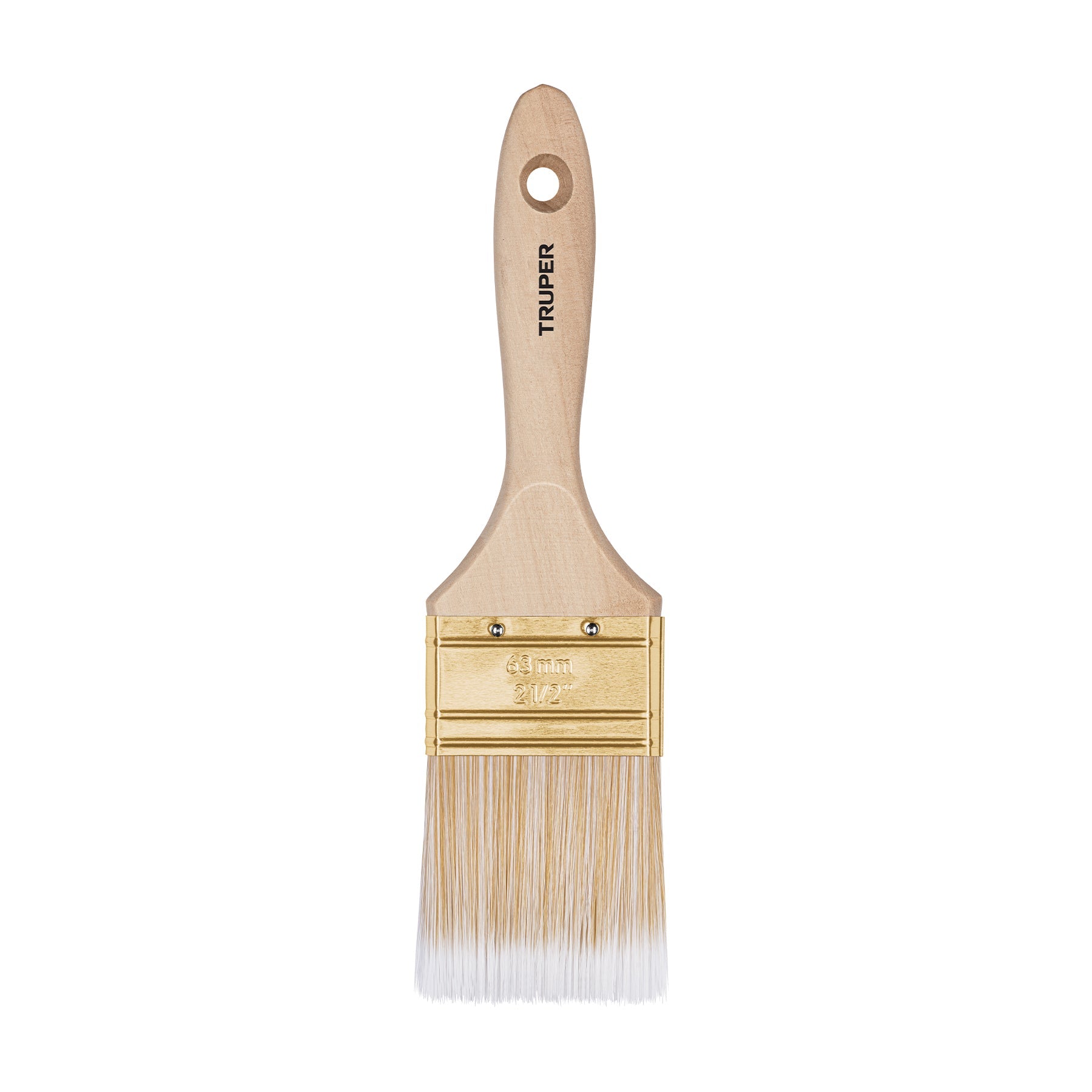 Brocha cerdas sinteticas 2-1/2' corte recto, mango de madera