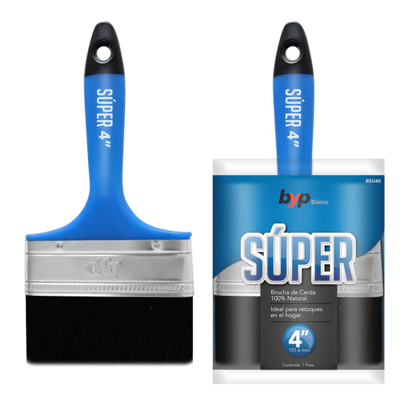 Brocha de cerda natural "La super" 6"