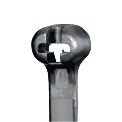PANDUIT - Cincho de Nylon 6.6 Dome-Top®, Con Lengüeta de Bloqueo de Acero Inoxidable, 305 mm largo x 4.7mm ancho, Color Negro, Exterior Resistente a Rayos UV, Paquete de 1000pz
