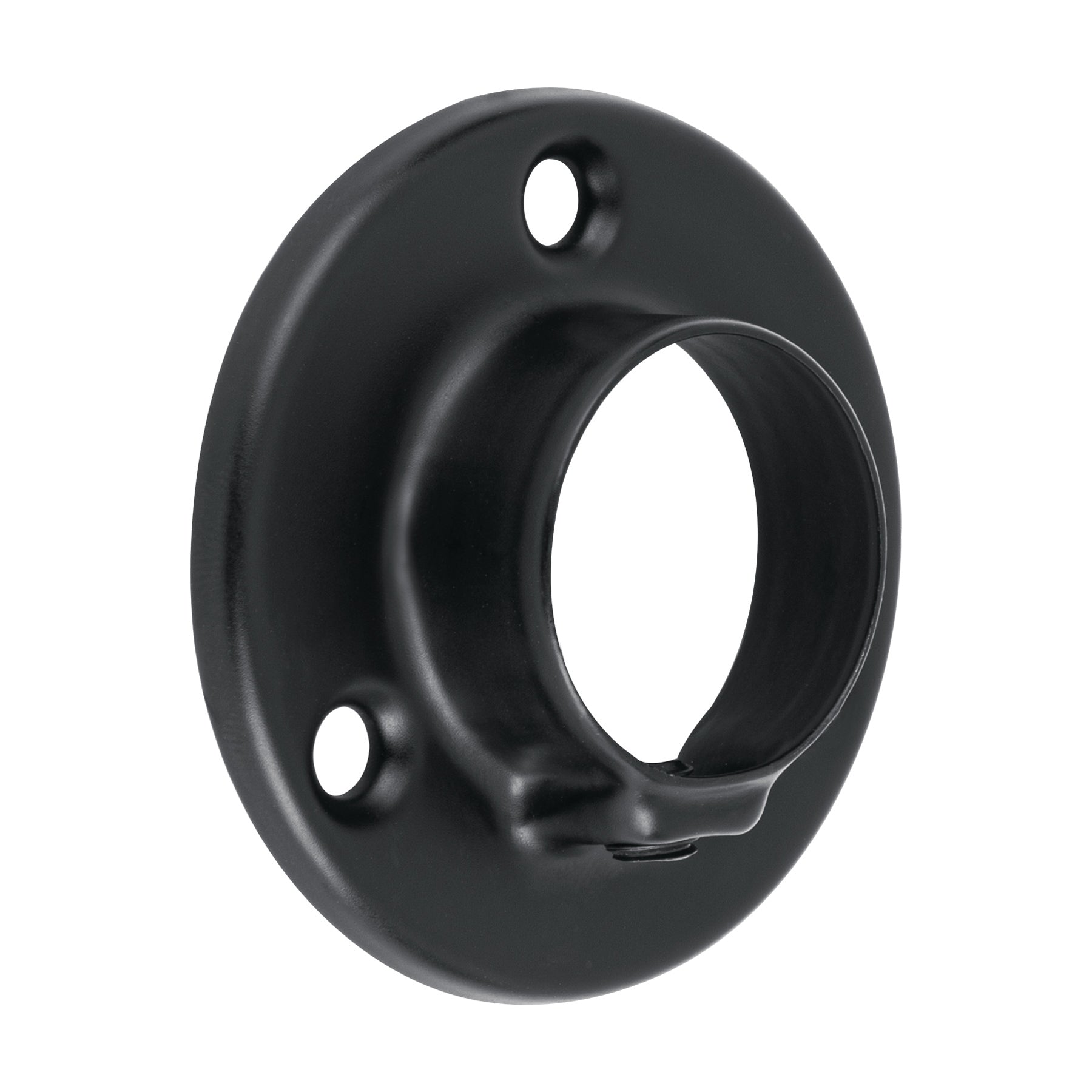 Brida negra para tubo redondo de closet, HERMEX