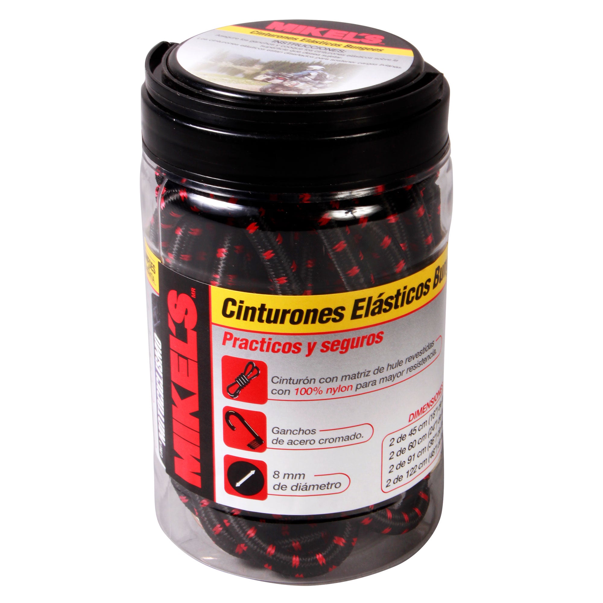 Cinturones elásticos Bungees (8 pzas)