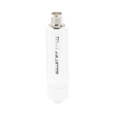 UBIQUITI - Radio airMAX Bullet-M2HP, hasta 100 Mbps, frecuencia de 2 GHz (2412 - 2472 GHz), No incluye adaptador PoE