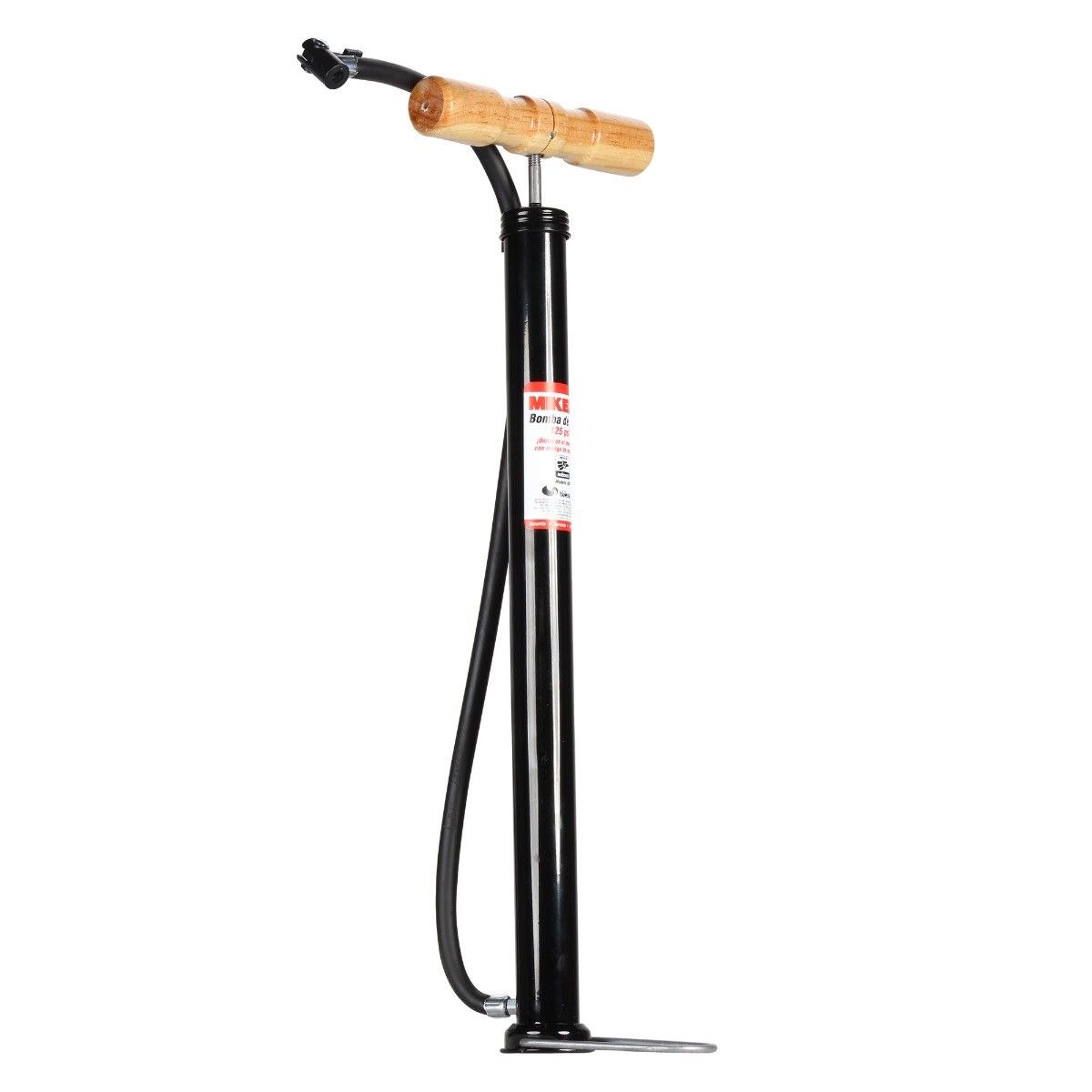 Bomba de aire de lujo mango de madera (125 PSI)