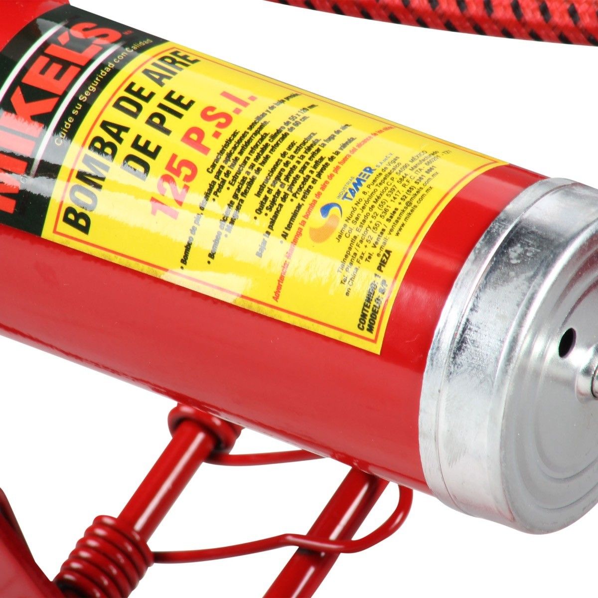 Bomba de aire con pedal de cilindro sencillo (125 PSI)