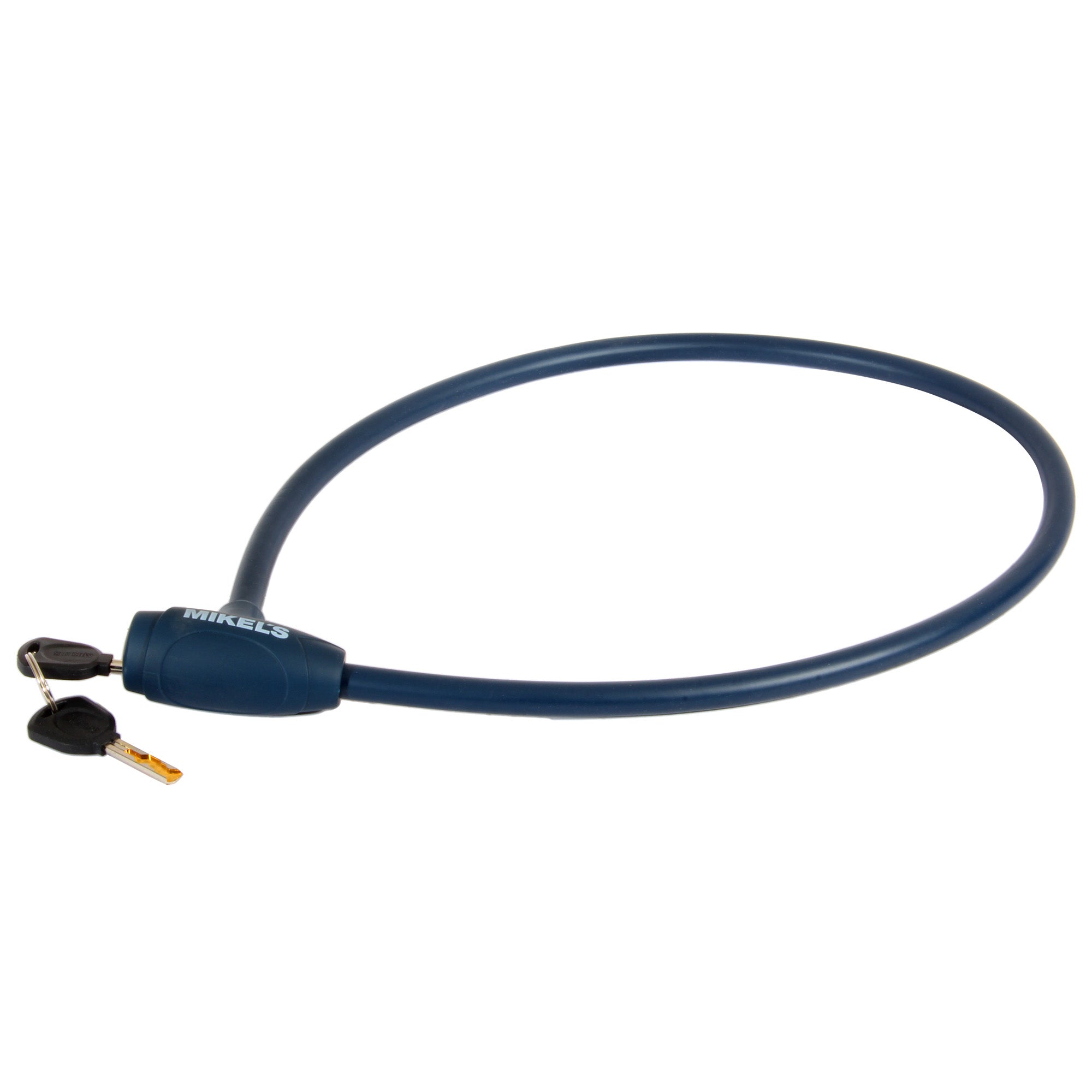 Cable candado con llaves, color azul marino (1 mt)
