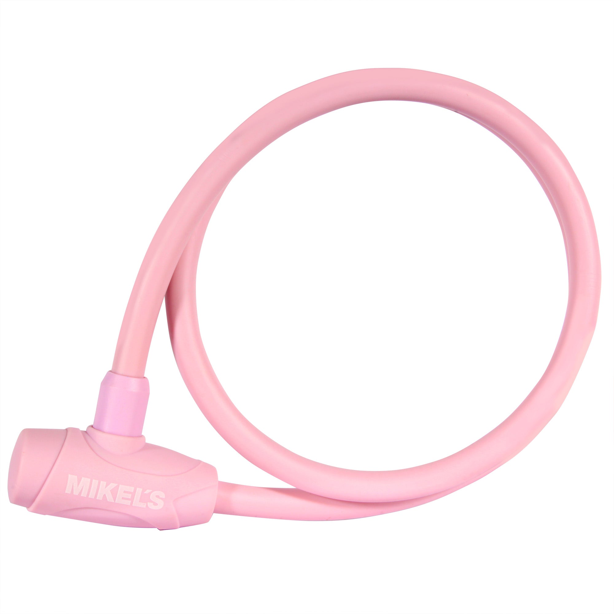 Cable candado con llaves, color rosa (1 mt)