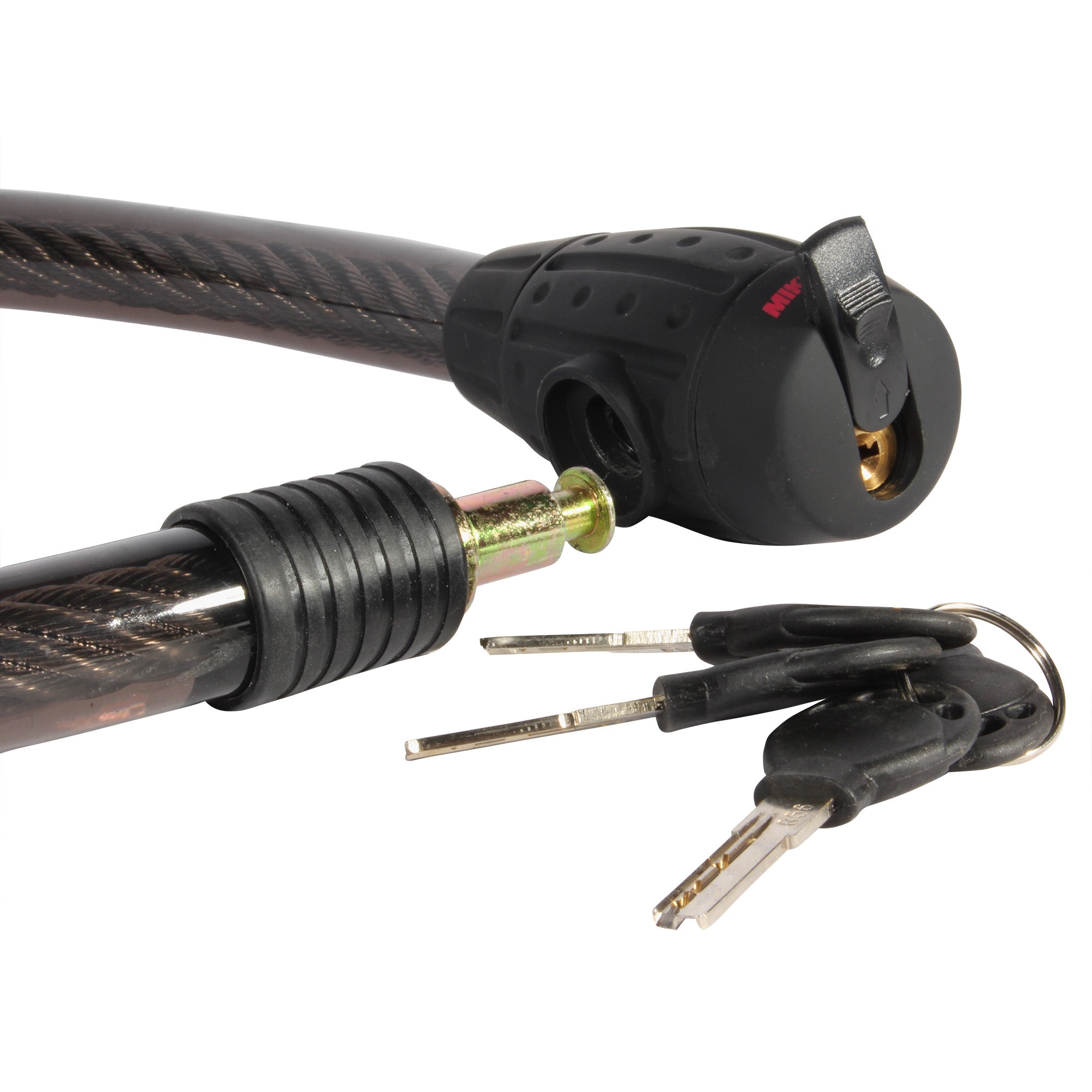 Cable candado flexible con llaves (1 mt)