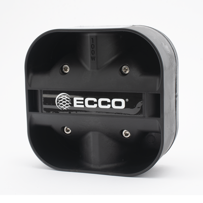 ECCO - Bocina Compacta de Uso Rudo, 100 Watts de Potencia, Ideal Para Vehículos de Encubierto, Con Soporte Universal, 11 Ohms de Impedancia